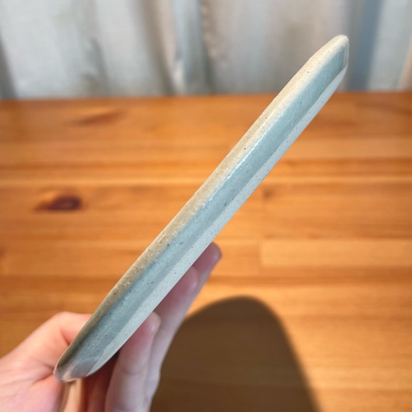 Americanna Wheat 11" Serving Platter Handmade Signed Studio Art Pottery Oval - Picture 9 of 16